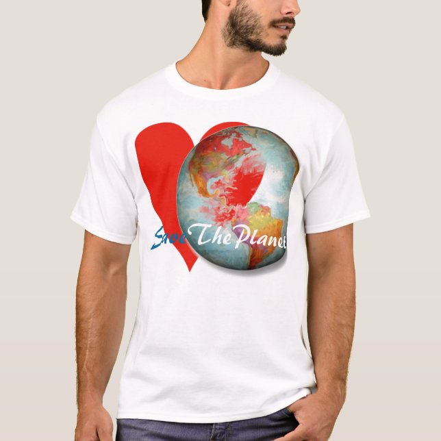 Save the planet colourful t-shirt (Front)