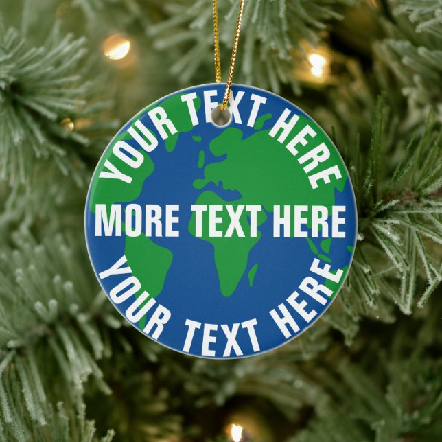 Save the planet custom Christmas tree ornament (Tree)