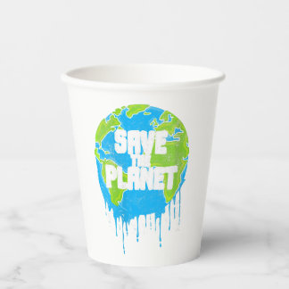 Save The Planet Earth Day Paper Cups
