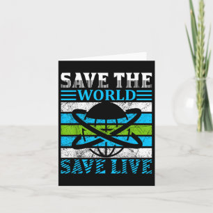 Save The Planet Earth Globe Environmental Protecti Card