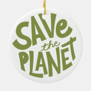 Save the Planet Eco Design Ceramic Tree Decoration