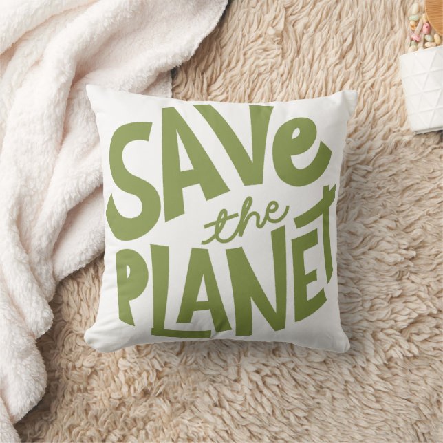 Save the Planet Eco Design Cushion (Blanket)