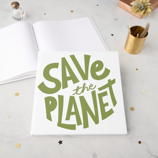 Save the Planet Eco Design Guest Book (Front Open)