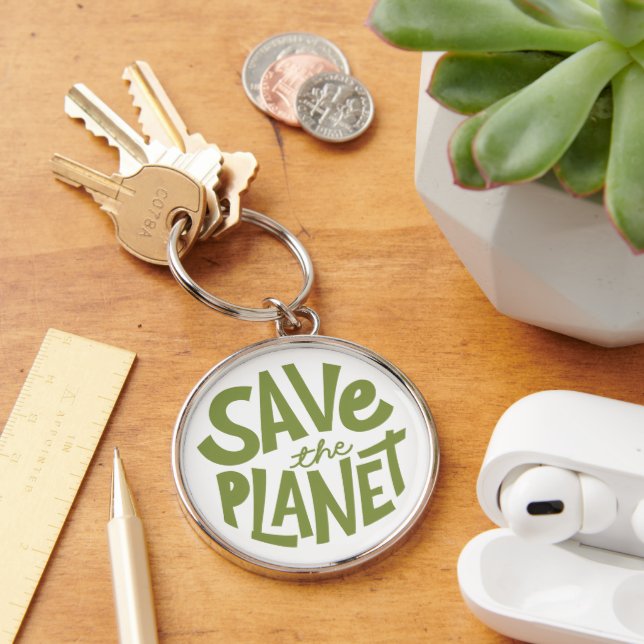 Save the Planet Eco Design Key Ring (Desk)