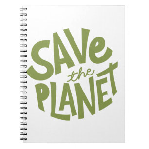 Save the Planet Eco Design Notebook