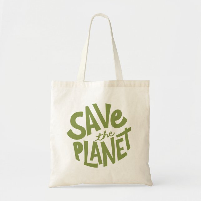 Save the Planet Eco Design Tote Bag (Front)