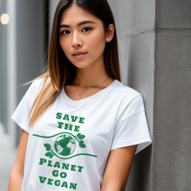 Save The Planet Go Vegan Women's T-Shirt (Creator Uploaded)