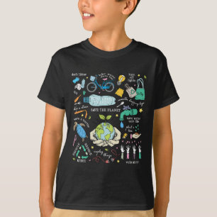 Save The Planet Reduce Reuse Recycle Earth Day Env T-Shirt