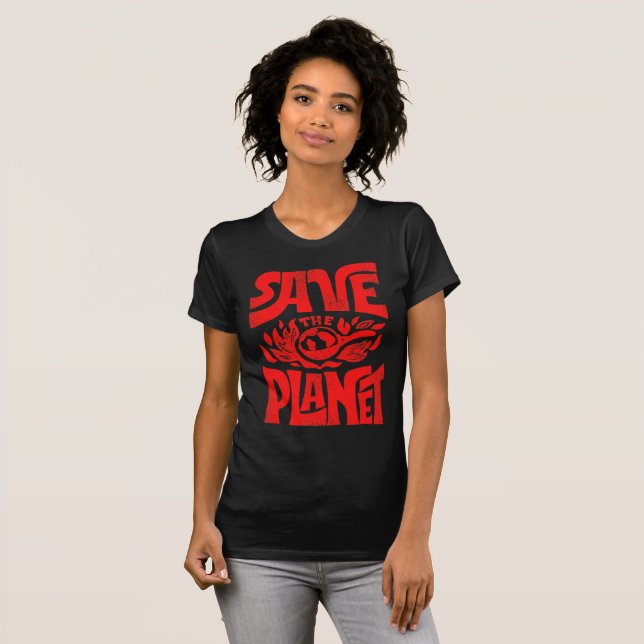 Save the Planet – Retro Activist Tee (Front Full)