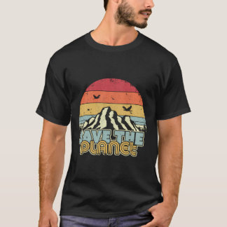 Save The Planet Retro Climate Change T-Shirt