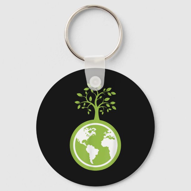 Save The Planet - Save The Earth Environmental Pro Key Ring (Front)