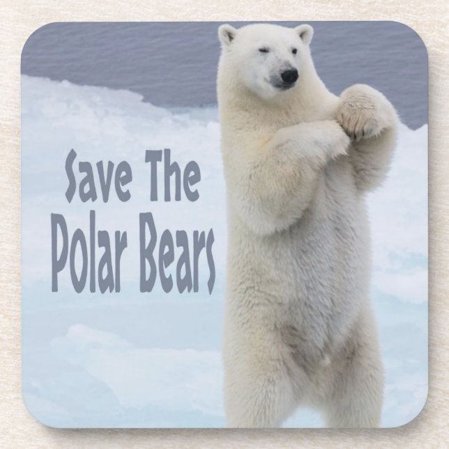 Save The Polar Bears Coaster (Front)