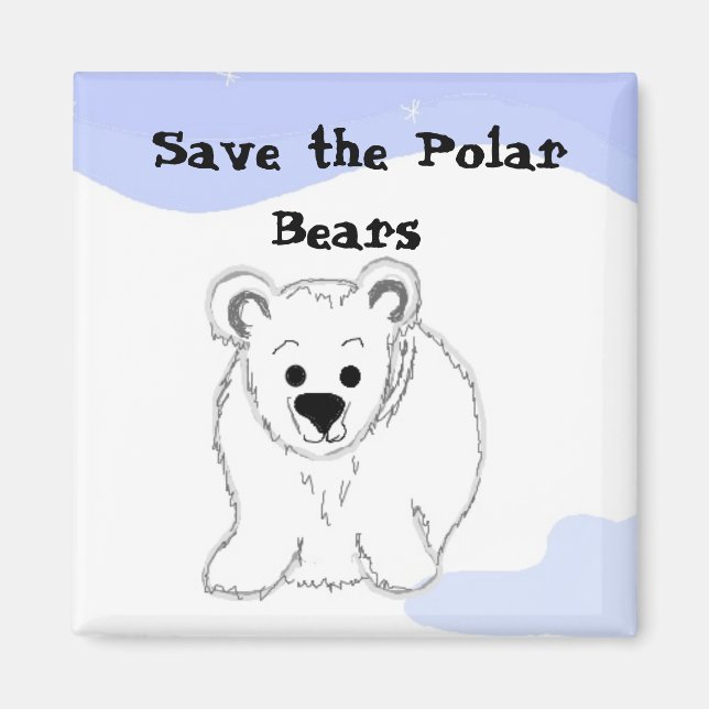 Save the Polar Bears Magnet (Front)