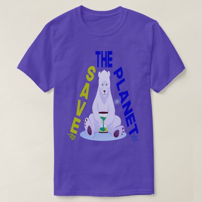 Save the polar bears Save the planet T-Shirt (Design Front)