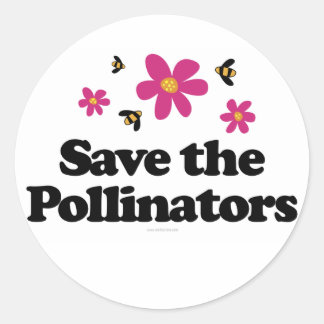 Save the Pollinators Classic Round Sticker