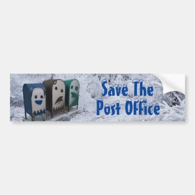 Save The Post Office Bumper Sticker (Front)