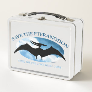 SAVE THE PTERANODON by Jeff Willis Art Metal Lunch Box