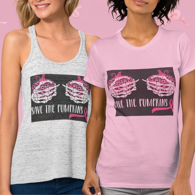 Save the Pumpkins Breast Cancer Awareness T-Shirt (Creator Uploaded)
