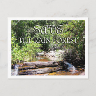 Save The Rain Forest Landscape Postcard