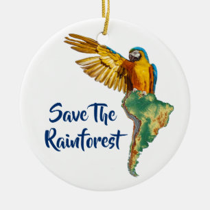 Save The Rainforest Ceramic Tree Decoration