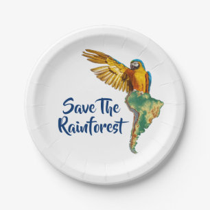 Save The Rainforest Paper Plate
