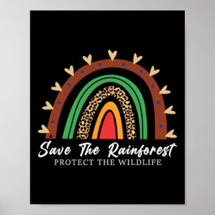 Save The Rainforest Protect The Wildlife Environme Poster