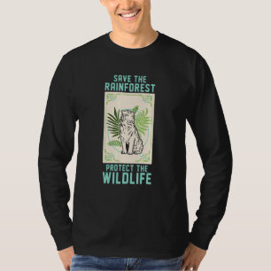 Save The Rainforest Protect The Wildlife Tiger Jun T-Shirt