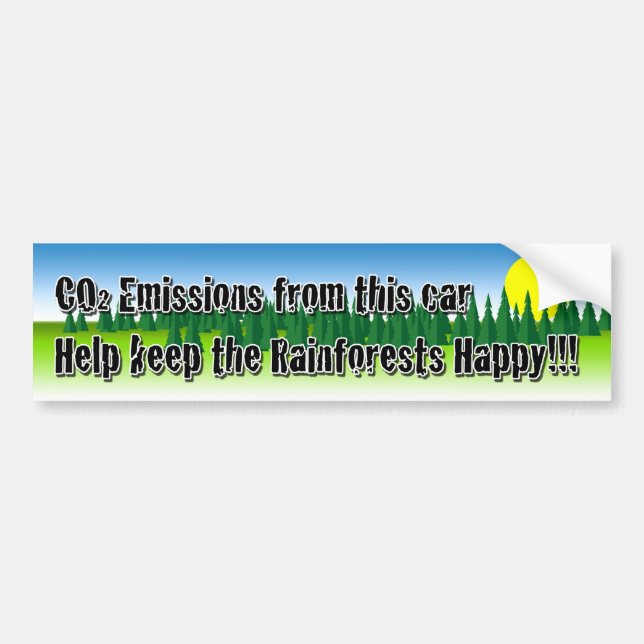Save the Rainforests Bumper Sticker (Front)