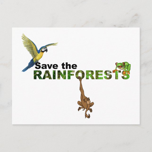 Save the Rainforests Postcard (Front)