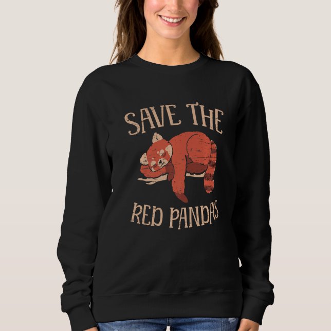 Save The Red Pandas for a Bamboo Tree Species Sweatshirt (Front)