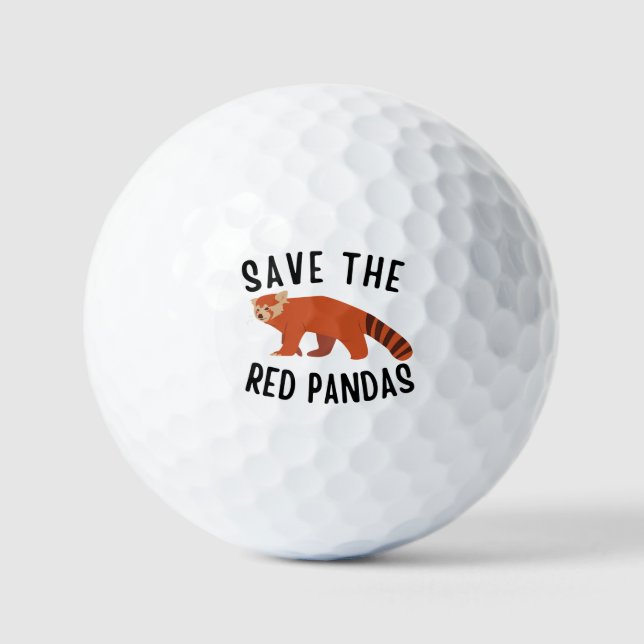 Save The Red Pandas Golf Balls (Front)