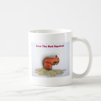 Save the red squirrel coffee mug