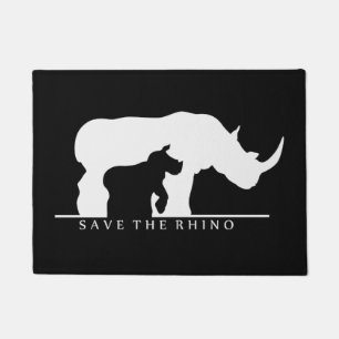 Save The Rhino Doormat