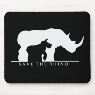 Save The Rhino Mouse Pad