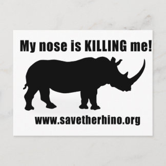 Save the Rhino Postcard