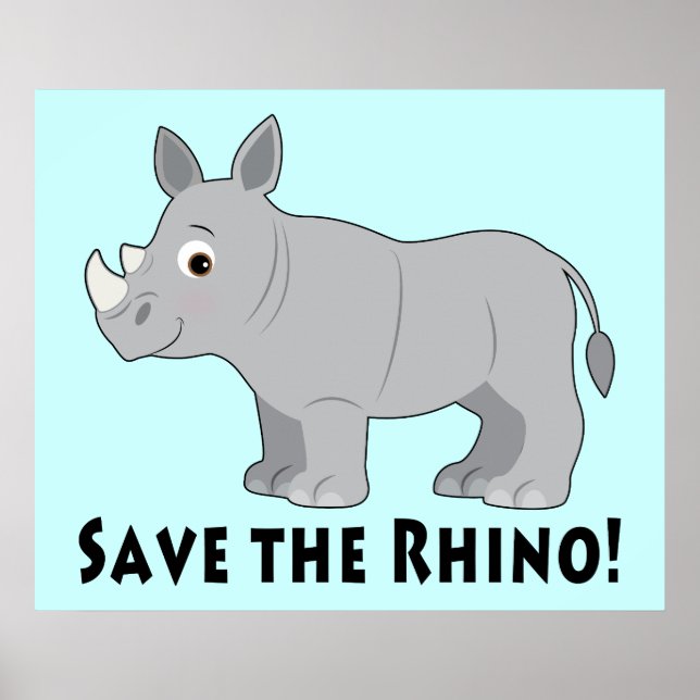 Save the Rhino! Poster (Front)