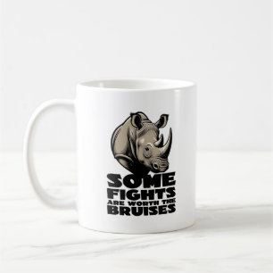 Save The Rhino Resilience Fight Design. Coffee Mug