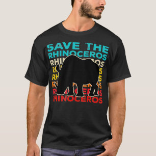 Save The Rhinoceros Rhino Funny Chubby Unicorn Ret T-Shirt