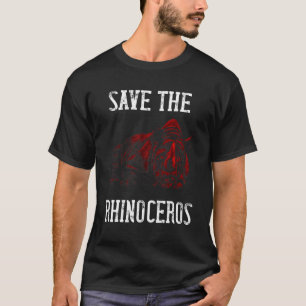 Save The Rhinoceros Wildlife Animal Rights Rhinos  T-Shirt