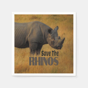 Save The Rhinos Napkin