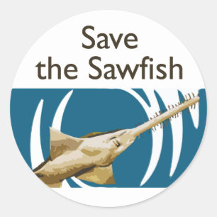 Save the Sawfish Classic Round Sticker