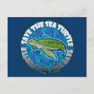Save The Sea Turtle Postcard