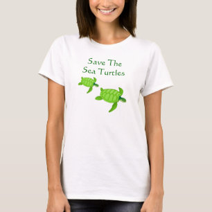 Save The Sea Turtles Endangered Ocean Sealife T-Shirt