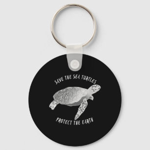 Save The Sea Turtles Protect The Earth Ocean Key Ring