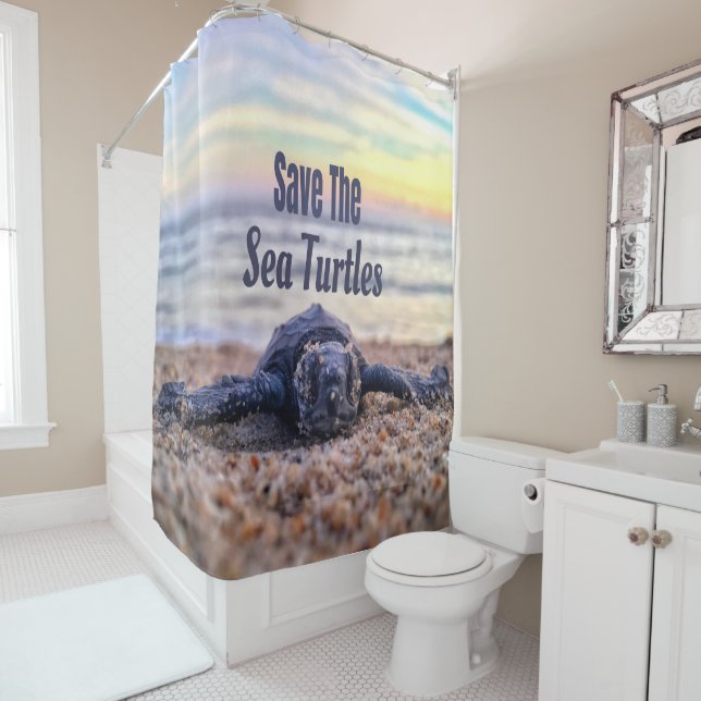 Save The Sea Turtles Shower Curtain (In Situ)