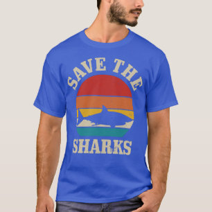 Save The Sharks Vintage Shark Marine Ocean Protect T-Shirt