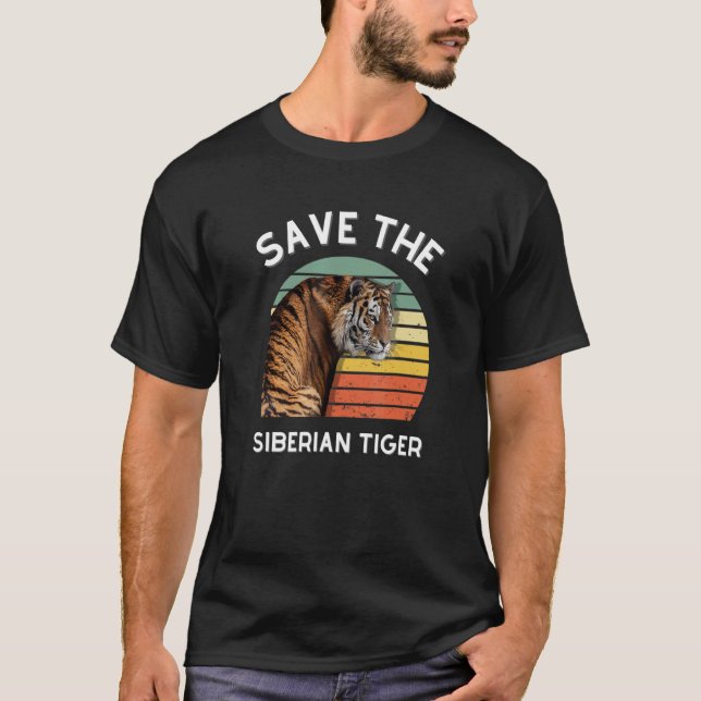 Save The Siberian Tiger Safari Animal Men Women Ki T-Shirt (Front)