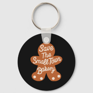 Save The Small Xmas Town Kery Gingerbread Christma Key Ring