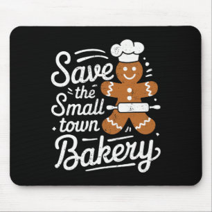 Save The Small Xmas Town Kery Gingerbread Christma Mouse Pad