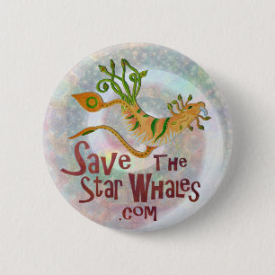 Save the Star Whales: Sky Lion Swirl 6 Cm Round Badge